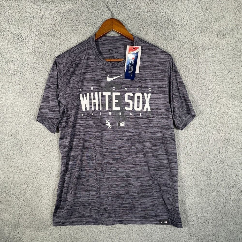 NWT Chicago White Sox MLB Gray Men's Nike Dri-Fit T Shirt Large New With Tags